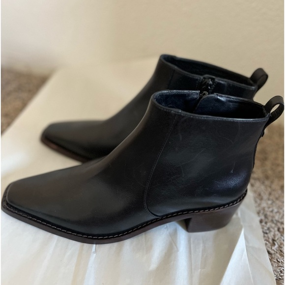 Tory Burch Sleek Black Leather Boots - Picture 4 of 14